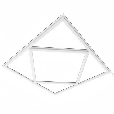 DIY Tasarım 595x595 İç Çizgi Aydınlatma Ofis Alışveriş Merkezi için LED Eğri Panel Çerçeve Aydınlatma