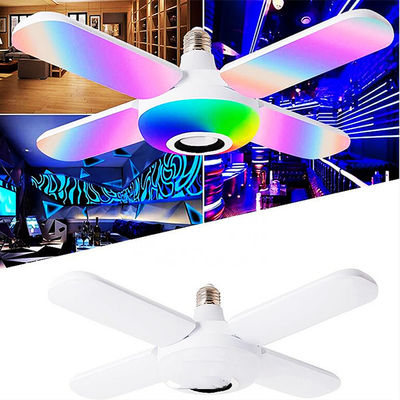 Dört Yapraklı Fan Bıçağı 20w Bluetooth Müzik Lambası, Kapalı Led Ampuller Cri80