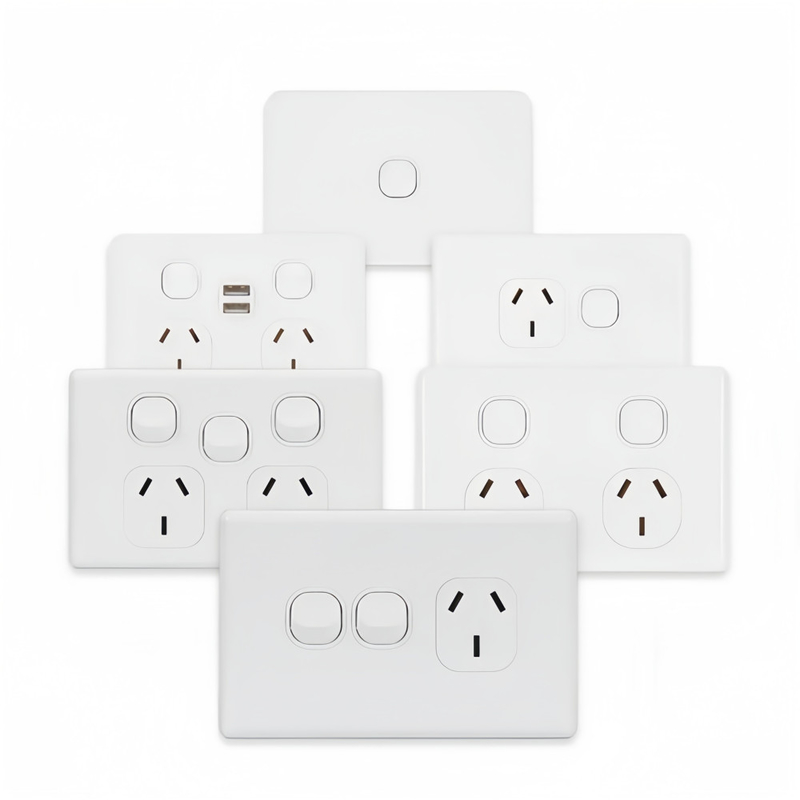 Özel Logo Marka Avustralya Standart 250V 16A 4 Gang Elektrikli Duvar Değiştiricisi