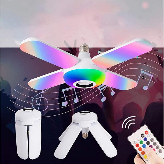 Dört Yapraklı Fan Bıçağı 20w Bluetooth Müzik Lambası, Kapalı Led Ampuller Cri80